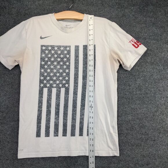 Nike Dri Fit T Shirt Mens Size Medium Team USA Olympics Gray Flag Graphic - Picture 10 of 12